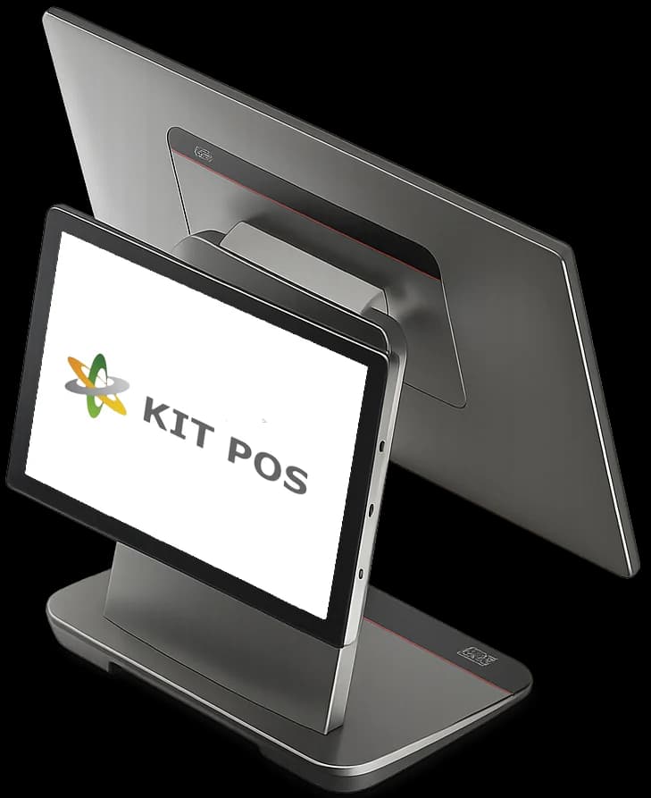 SUNMI D3 Pro with KIT POS logo on the customer display