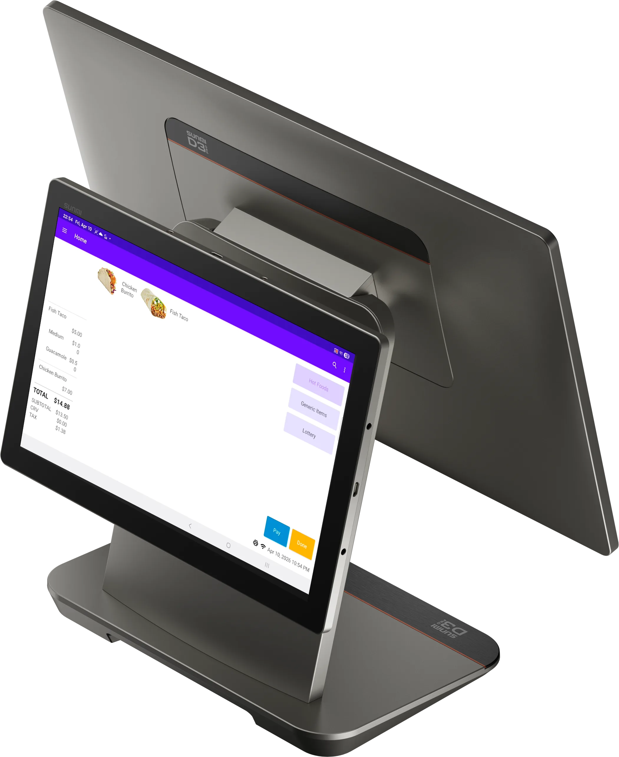 SUNMI D3 Pro dual-display desktop terminal