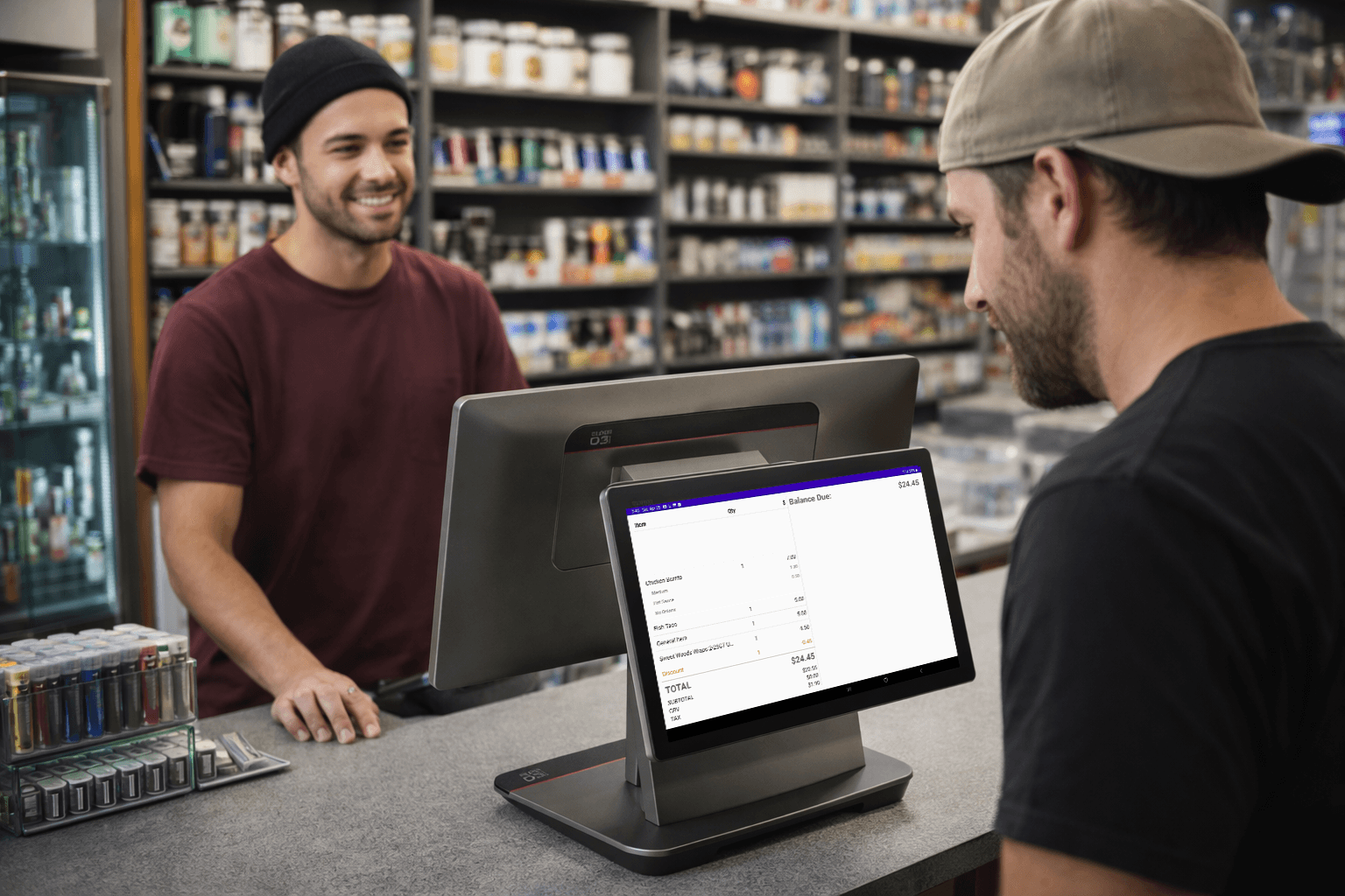 Smoke shop checkout environment supported by KIT POS